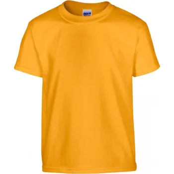 Dětské tričko z těžké prémiové bavlny Gildan 185 g/m Barva: Zlatá, Velikost: M (170) G5000K