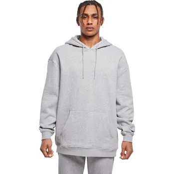 Pánská mikina Build Your Brand Basic Velkoformátová oversize mikina Urban Classics se širokými manžetami Barva: šedá melír, Velikost: 4XL BYBB006