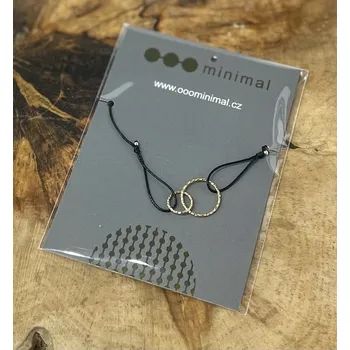 Náramek Náramek společně černý - Minimal 0000842