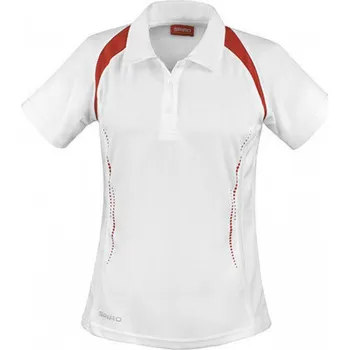 Dámské tričko SPIRO Dámské funkční polo tričko Team Spirit Barva: bílá - červená, Velikost: M (38) RT177F