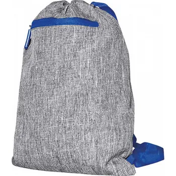 Batůžek Miami se zatahovací šňůrkou Bags2go 3 l, 42 x 33 cm Barva: šedá melange - modrá královská, Velikost: 43 x 34 cm BS15391