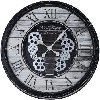 Hodiny Nástěnné hodiny Segnale KO-KL5000100cern Hodiny nástěnné s otevřeným strojkem černá