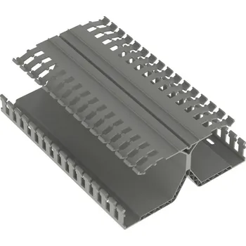 Racková skříň DRD33LG6 Dvojitý protahovací kanál včetně víka, pro DIN lištu, 185x81mm, barva šedá, délka 183cm