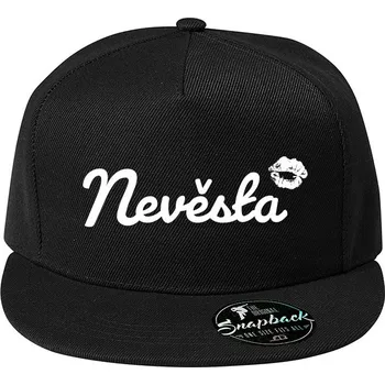 Kšiltovka Dámská snapback kšiltovka Nevěsta, Barva Černá, Velikost 20,5×11 cm , Canvas Kšiltovka snapback Bezvatriko.cz 2115