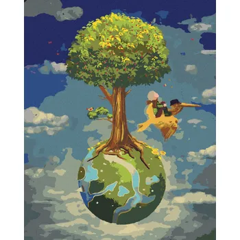 Hračka Diamondi Diamantové malování - MALÝ PRINC A PELIKÁN Rozměr: 40x50 cm, Rámování: vypnuté plátno na rám