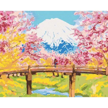 Diamondi Diamantové malování - TŘEŠNĚ U HOR Rozměr: 40x50 cm, Rámování: bez rámu a bez vypnutí plátna