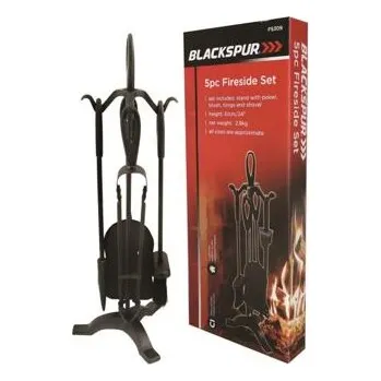 Krbové nářadí BLACKSPUR krbové nářadí na stojánku, 5-dílná sada FS309
