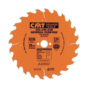 Pilový kotouč CMT Orange Pilový kotouč pro elektronářadí univerzální - D190x2,6 d20 Z24 HW C29119024H