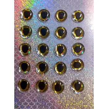 SAMOLEPÍCÍ OČI 3D-8MM 20KS SILVER GOLD