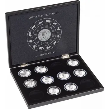 Leuchtturm Mincovní kazeta Volterra pro "Lunar III" 12 ks stříbrných mincí