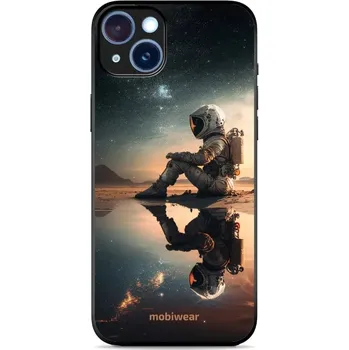 Pouzdro na mobilní telefon Lesklý kryt Mobiwear Glossy - Apple iPhone 15 Plus - G003G Astronaut na samotce (Prémiové lesklé pouzdro, obal, kryt Mobiwear Glossy na mobil Apple iPhone 15 Plus - G003G Astronaut na samotce, materiál Plast + TPU silikon - krytí po všech stranách,)