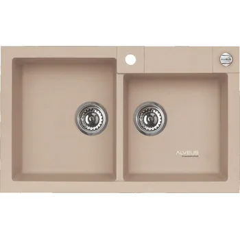 Granitový dřez Alveus ROCK 90 BÉŽOVÁ Set - různé typy baterií Dřez / Set: Dřez, Baterie: Bez baterie