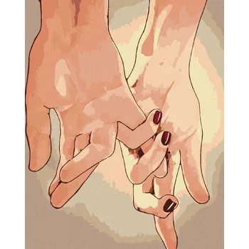 Dětské zboží Diamondi Diamantové malování - PROPLETENÉ RUCE Rozměr: 40x50 cm, Rámování: bez rámu a bez vypnutí plátna