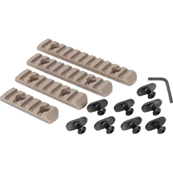 A.C.M. Set čtyř polymerových MOE RIS lišt pro M-LOK předpažbí - DE