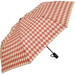 Dámský skládací deštník károvaný červený (U-06 Deštník pro dámy skládací)