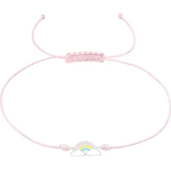 Náramek Majya Náramek růžový s přívěskem KATJA Ag/; ≤0,34 g 10622
