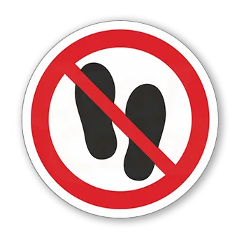 Speciální papír Nešlapat, nevstupovat - Samolepka