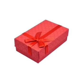 Dárková krabička Krabička dárková červená s červenou stuhou