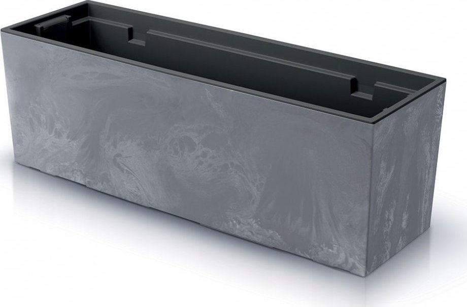 Prosperplast Truhlík URBI CASE BETON EFFECT marengo 58cm x 18cm x 19,5cm