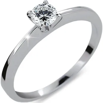 Prsten Dámský prsten bílé zlato 585/1000 přírodní diamant 0.25 ct G/SI DF1232 velikost 50