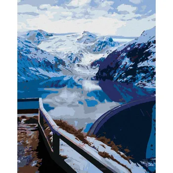 Hračka Diamondi Diamantové malování - NÁDRŽ MOOSERBODEN V KAPRUNU Rozměr: 40x50 cm, Rámování: vypnuté plátno na rám