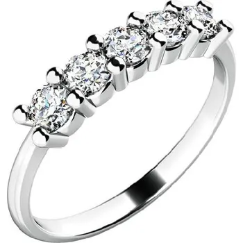 Módní doplněk Zásnubní prsten bílé zlato 585/1000 zirkon 5x ZP-10773-B-ZIR velikost 48