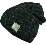 slabá dětská pletená čepice s lurexem 686 Capu černá velikost 48-50