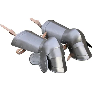 Karnevalový kostým Krutský Plátová kolena s koženými řemínky, pár