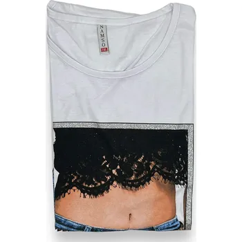 Namso Dámské tričko s krátkým rukávem ROSITA Barva: Bílá, Velikost: 2XL