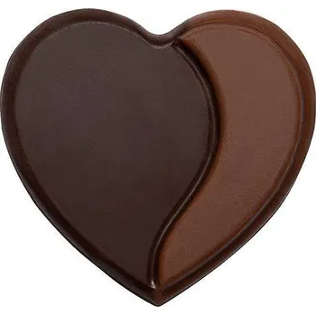 Jedlá dekorace na dort Dortisimo Čokoládová dekorace Srdíčko tmavé (15 ks)