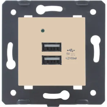 vypínač WELAIK Modul USB nabíjecí A82USB W-5V ivory creme