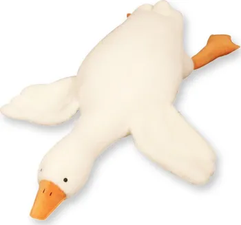 Plyšová hračka Relaxační polštář plyšová husa 130 cm oranžová/bílá