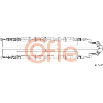 Auto-moto Tažné lanko, parkovací brzda COFLE 92.11.5865