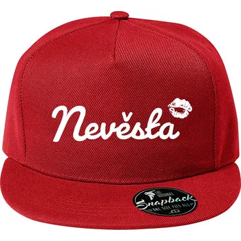 Kšiltovka Dámská snapback kšiltovka Nevěsta, Barva Červená, Velikost 20,5×11 cm , Canvas Kšiltovka snapback Bezvatriko.cz 2115