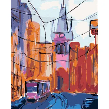 Hračka Diamondi Diamantové malování - PRAHA PRAŠNÁ BRÁNA Rozměr: 40x50 cm, Rámování: bez rámu a bez vypnutí plátna