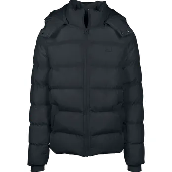 Přechodní bundy z Urban Classics - Prošívaná bunda s kapucí - Muži - černá