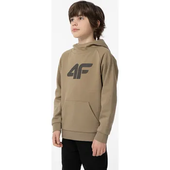 Chlapecká mikina 4F 4FJAW23TSWSM626 BEIGE Dětská mikina EU 128