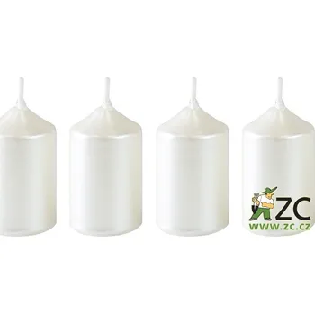 Bony adventní svíčka perleť, 4 ks Velikost - svíčky: 40 x 65 mm