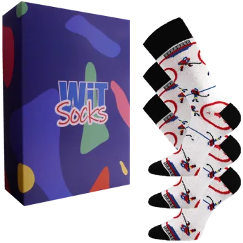 Pánské ponožky Dárkový set - Sporty - Hokej - velikost 43-46 (Velikost 43-46)