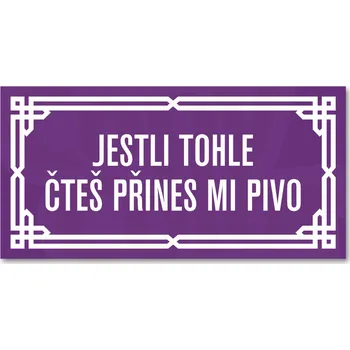 Papír Cedule/tabule na přání s vlastním textem - fialový podklad (040)