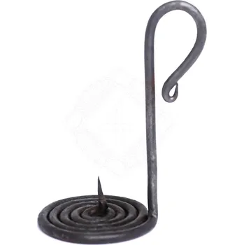 Výprodej Kovaný přenosný svícen se spirálou a bodcem - Outlet