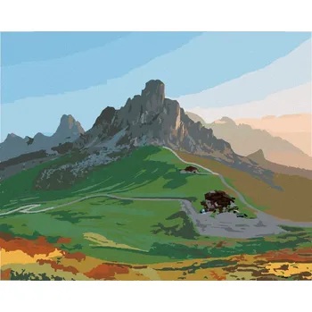 Diamondi Diamantové malování - DOLOMITY Rozměr: 40x50 cm, Rámování: bez rámu a bez vypnutí plátna