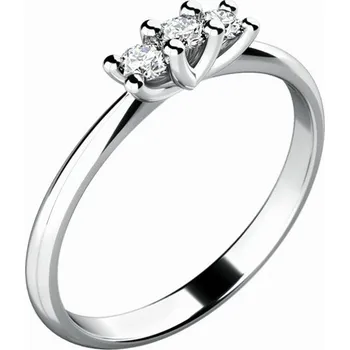 Prsten Zásnubní prsten bílé zlato 585/1000 přírodní diamant 0.105 ct G/SI ZP-10781D velikost 64