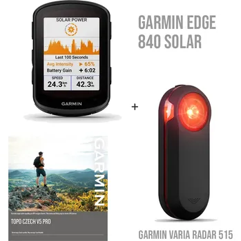 GPS navigace Garmin Edge 840 Solar + Varia radar 515