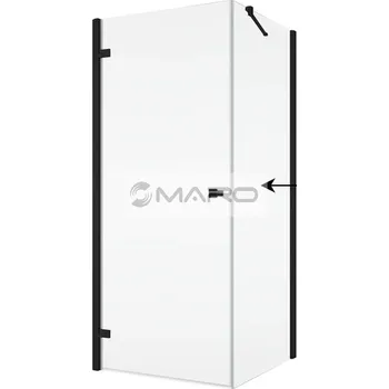 Smart30 Forum Stěna boční v 90° MAT 80 x 200 cm, profil: černá mat, výplň: čiré sklo, MAT0800607