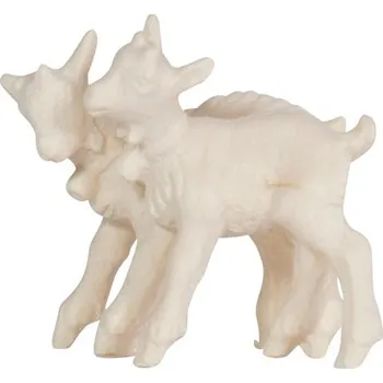 Vánoční dekorace Ornatis Kůzlata Provedení: Přírodní bez malování, Velikost stojících figur dospělých postav: 9,5 cm Dřevěná vyřezávaná soška malých kůzlátek