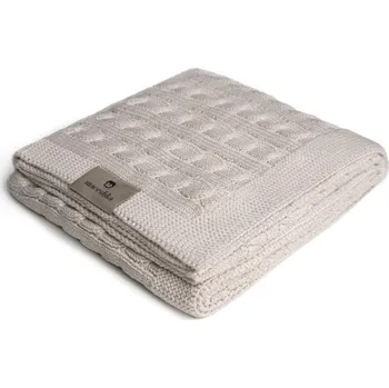 Dětská deka Maceshka Maceshka Pletená deka copánek Beige