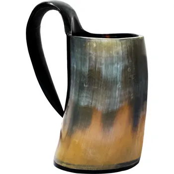 Sklenice House of Warfare Rohový korbel na pití | 250 ml, vikingský pohár z pravého rohu