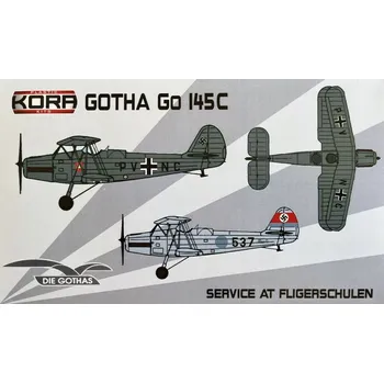 Plastikový model KORA Models 1/72 Gotha Go 145C Service at Fligerschulen