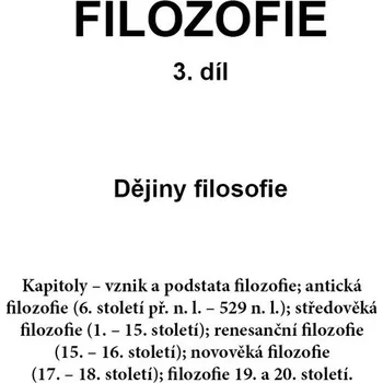 Kniha FILOZOFIE 3. díl